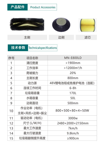 新型全封闭自卸式天祝扫地机MN-E800LD